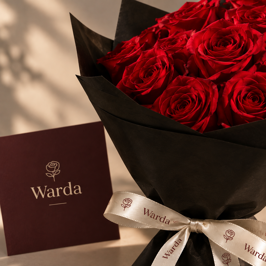 Red rose bouquet | 25 Flowers